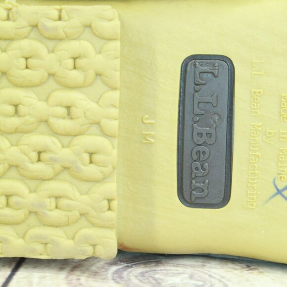 LL Bean Brown Leather Lace Up Unlined Round Toe  Ankle Duck Boots Size 12 M - Picture 10 of 11